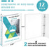 Fulmoon 12 Pcs Economy View 3 Ring Plastic Binder, 12.2 x 9.8 Inch, 1 Inch Round Ring, White