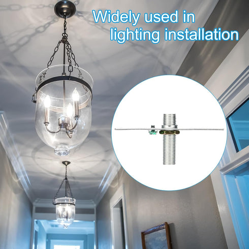 4" 4 Set 1/8IP 1/4IP Set PATIKIL Light Crossbar Kit, Universal Light Fixture Mounting Bracket with and Tap Center Hole