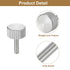 uxcell M3x12mm Knurled Thumb Screws, 5pcs 304 Stainless Steel Fully Threaded Fasteners Grip Knobs