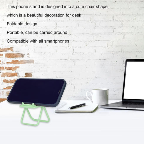 belupai Small Chair Mobile Phone Holder, Multi Angle Phone Bracket Mini Chair Shape Cell Phone Stand Plastic Foldable
