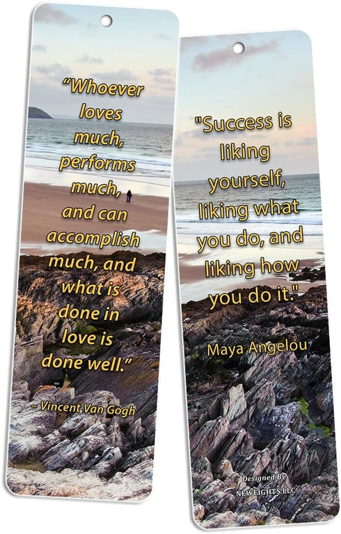 NewEights Adventure Inspirational Quotes Bookmarks 12-Pack, Stocking Stuffers for Church Ministry Supplies