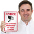 SmartSign Metal Sign 10 x 7 inch “Notice - All Activities Monitored By Video Camera”, Rustproof Aluminum, Red, Black,