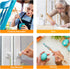 3 Pcs Small Trim Brush 0.75 Inch, Round Paint Brush for House Wall Edges and Wooden Furniture Coloring