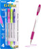 BAZIC G-Flex Dazzle Oil-Gel Ink Pen, Cushion Grip, 4 per Pack (17030-24P)