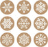 Ruisita 600 Pieces Kraft Snowflake Stickers, Self Adhesive Labels for Christmas Winter Favor Seals