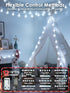 2026 43FT 100LED 12 New Connectable Smart Voice Controlled String Lights Indoor Outdoor | White Globe Fairy Lights