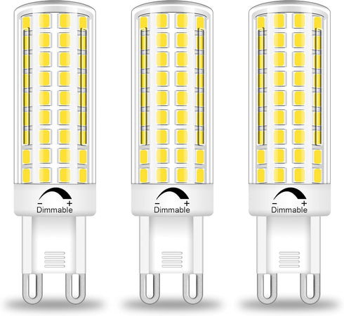 3 Pack G9 Bulb 8W 120 Volt Dimmable Replacement 80 Watt JCD