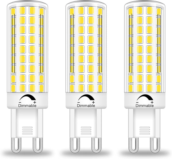 3 Pack G9 Bulb 8W 120 Volt Dimmable Replacement 80 Watt JCD