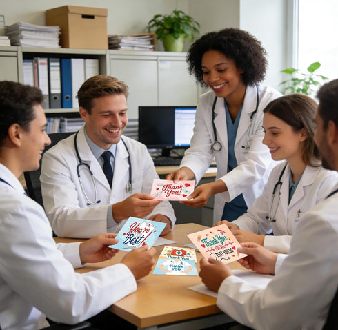 RHOttbiy 24 Pack 6x4in 6 Nurse Thank You Cards with Envelopes and Stickers Nurse Appreciation Cards Healthcare Workers