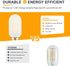 Frosted T45 LED Bulb, Vintage E26 Base, 40 Watt Equivalent, Dimmable, 4W 2700K Soft Warm White, 6 Count