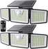 daphino 2500LM Solar Lights Outdoor with Motion Sensor,3 Head 270 Wide Angle
