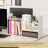 Small Desktop Bookshelf, White Desk Organizers and Storage, Expandable Desk Organization Shelves, Adjustable Narrow