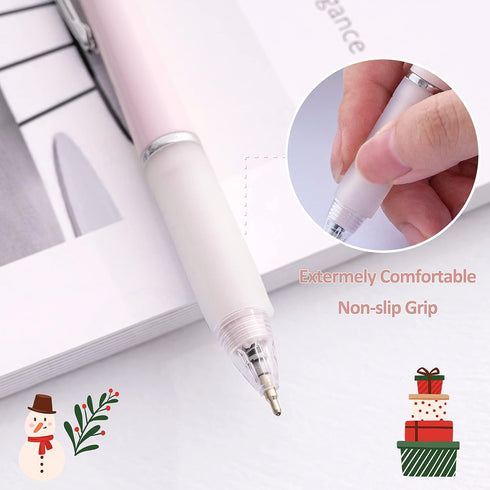 Ball Point Pen Black Ink, Medium Point 1.0mm Office Pens with Super Soft Grip, 6 Pack.