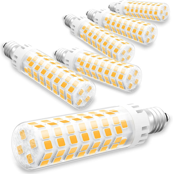 E12 100W Dimmable Replacement LED Candelabra Bulbs C7 3000K Warm White 10W