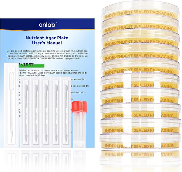 Nutrient Agar Petri Dishes Science Project Kit | Pre-Poured Agar Plates and