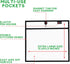 Magnetic Dry Erase Pockets by Two Point (6-Pack) - Black Dry Erase Pocket Sleeves, Job Shop Ticket Holders, Magnetic