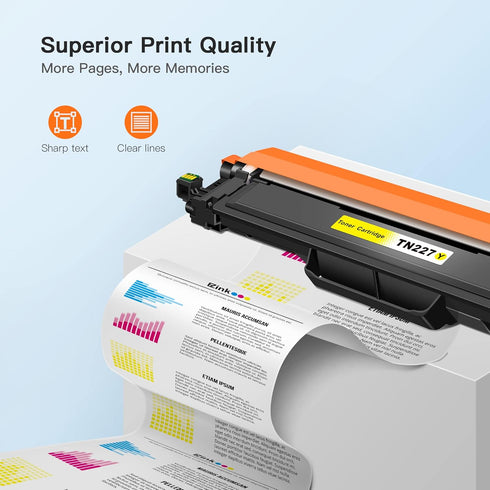 E-Z Ink Compatible Toner Cartridge Replacement for Brother TN227Y, TN-227, MFC-L3770CDW (1 Yellow)