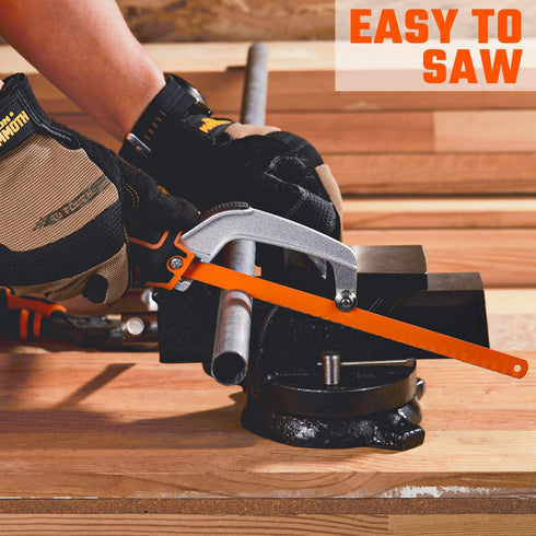 VANQUISH Aluminum Frame Mini Wood Hack Saw, Metal Cutter for Woodworking
