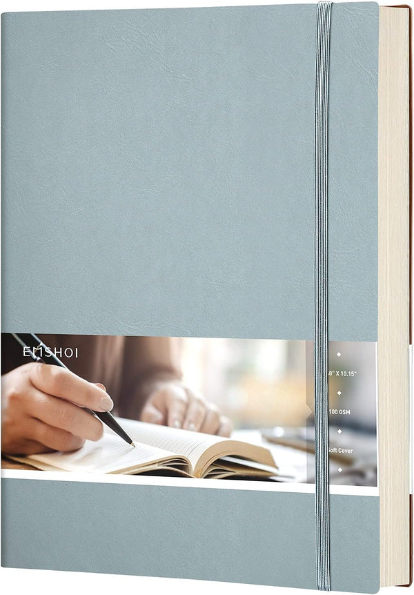 EMSHOI Notebook College Ruled - B5 Large Thick Notebook Leather Journal, 204 Numbered Pages, 100gsm Thick Paper