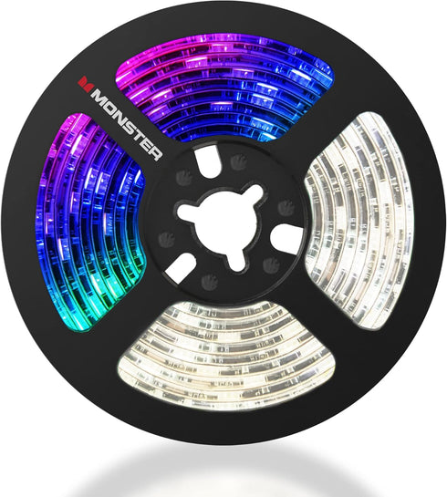 6.5 Monster Multi-Color and Multi-White LED Light Strip, Foot, Customizable, Peel and Install, Flexible, Enhanced