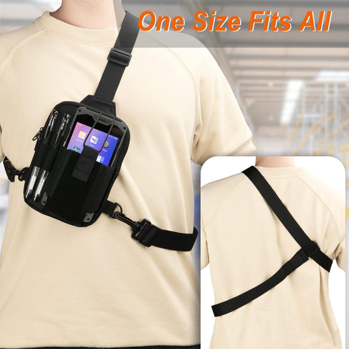 Homakover Scanner Holster, Universal Barcode Scanner Chest Harness, Carrying Case Pouch for Symbol, Zebra, USPS, Postal