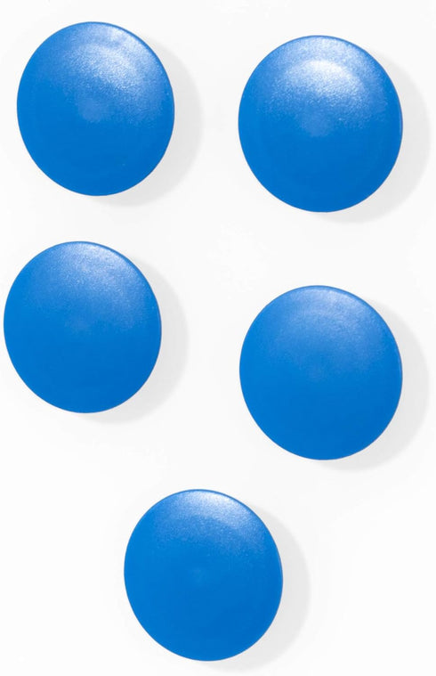 High Powered Magnets for Glass Dry-Erase Boards, Set of 5 in Blue