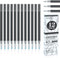 Vanstek 12 Black Erasable Gel Pen Refills, Compatible with FriXion & Friction Erasable Pens, Fine Point 0.7 mm