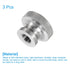 uxcell Knurled Thumb Nuts, 3Pcs M8 x D24mm x H16mm Stainless Steel Round Knobs Fasteners for 3D Printer Parts