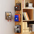 Hanging Wall File Holder Organizer, Metal Wall Mount File Folders Holder with Handles and Hooks, 4 Packs, Black