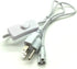 T5 T8 LED Wire Connector Power Cord with On/Off Plug for Integrated LED Light Fixture, 1.5M/5Ft Extension Cable
