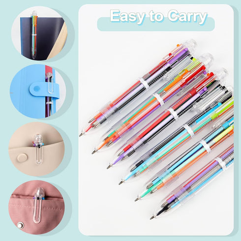 Mluchee 100 Pack Multicolor Pens, 6-in-1 Party Favors, Bulk Fun Pens for Adults and Students