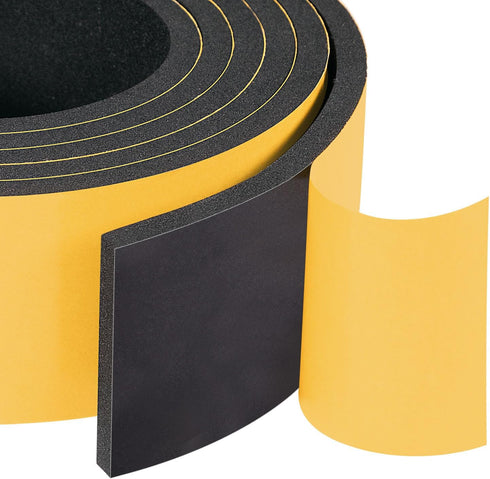 Yotache High Density Adhesive Foam Seal Tape, 2 Rolls, 2" W X 1/4" T, Weather Strip Insulation