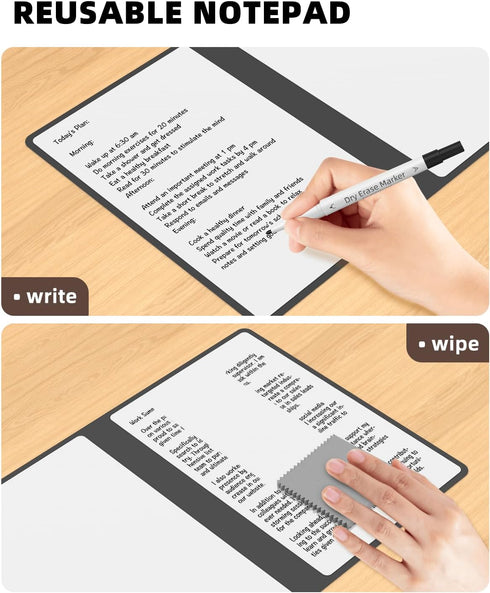 Portable Small White Board Dry Erase Board, Reusable 9.5 * 6.6in Notebook Memo, Office Home Supplies Desk Accessories MH760 (Blue) by Mehaving