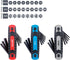 25-Piece Folding Hex Key Wrench Set, Metric 1.5mm - 8mm, SAE 5/64 - 1/4 , Cr-V Steel with Precise and Chamfered Tips