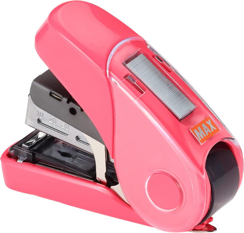 Max HD-10FL3K/P Sakuri-Flat Stapler, Pink, Holds 100 Spare Needles