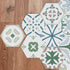 10 Pcs Hexagon Non-Slip Floor Sticker for Home Decor, Peel and Stick Self-Adhesive Wall Sticker for Living Room Kitchen Bathroom, 7.9x9.1inch, 052 by Alwayspon