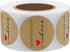 Hybsk Kraft Handmade with Love Stickers - 1.5" Round, 500 Adhesive Labels Per Roll