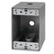 ENERLITES Weatherproof Outlet Box, Outdoor Electrical Box with Three 1/2-in Threaded Outlets, 1-Gang