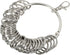 PATIKIL Key Organizer Keychain, 3.4 Inch Dia Key Management Holder with 30 Key Rings for Office, Silver