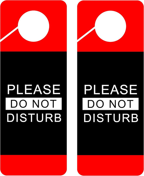 Do Not Disturb Door Hanger Sign, 2 Pack, Double Sided, Ideal for Offices, Clinics, Hotels, Therapy, Spa, Counseling