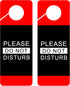 Do Not Disturb Door Hanger Sign, 2 Pack, Double Sided, Ideal for Offices, Clinics, Hotels, Therapy, Spa, Counseling