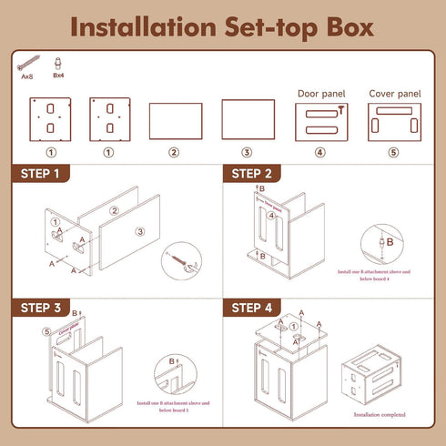 OVECIOPO 13.39"x10.12"x11.02" Router Shelf Wall Mount, WiFi Router Box Hider & Modem Storage Box with Multiple Cable
