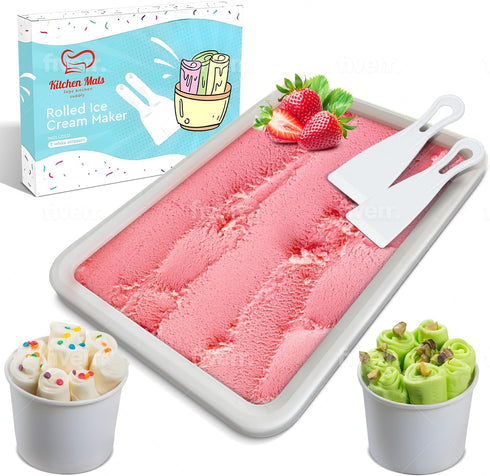 Extra Large Rolled Ice Cream Maker (14"x10") - Make Instant IceCream w/the
