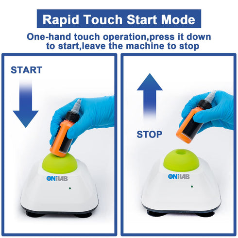 ONiLAB Mini Vortex Mixer with Touch Function, Lab Mixing for Nail Polish, Eyelash Adhesives, 120pcs Mixing Balls