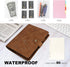 FYY Leather A5 6 Ring Binder Notebook, PU Leather Refillable with Pockets, Dividers, Refill Paper, Brown