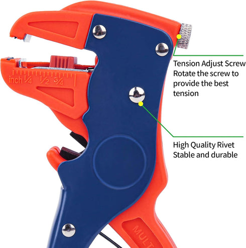 BOENFU Automatic Wire Stripper and Cutter - 2 in 1 Heavy Duty Adjustable Eagle Nose Tool for Repairs