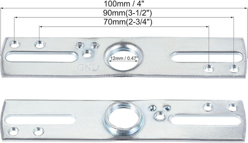 4 Inch 2Pcs uxcell Light Crossbar Kit Length Mounting Bracket Universal Lamp Fixture for Chandelier Wall Lighting