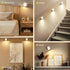 3 3 360Rotate Bedside,White-2 Pack Wall Mounted Lamp LED Wall Lights with Rechargeable Battery Operated, Color