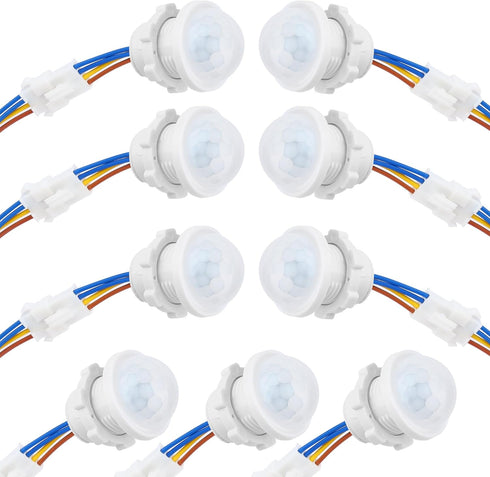 Qtcial 9-Pack Motion Sensor Light Switch, PIR Infrared Sensor, 30S Time Delay, Smart