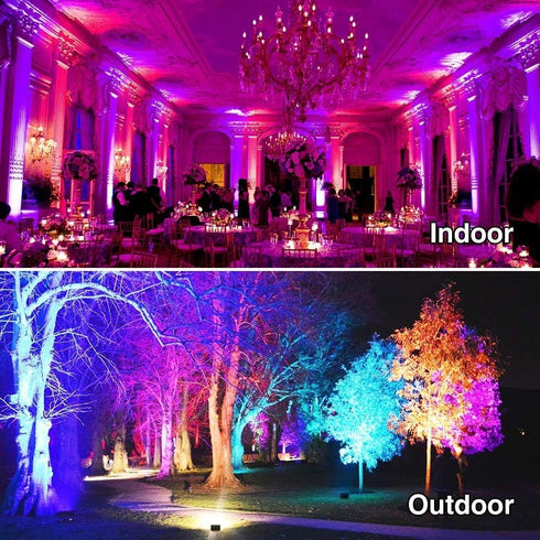 30W 300W 120 2700K, Lights,IP66 3-Plug (2 Pack) MELPO Led Flood Light Outdoor Equivalent, Color Changing RGB Lights